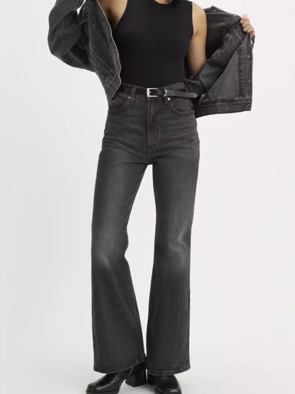 Levi's 70's High Flare Black Jeans